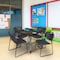 Regency Square Kee Adjustable Classroom Table W/ 4 Zeng Stack Chairs, 30 in W, 30 in L, Neo Walnut TB3030NWAPGY44BK - alternate 4