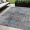 Homeroots 5' X 8' Blue And Gray Floral Washable Indoor Outdoor Area Rug 605074 - alternate 1
