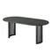 Homeroots 79" Black Solid Wood Double Pedestal Base Oval Dining Table 721104 - alternate 1