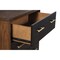 Homeroots 33" Brown and Black Solid Wood Three Drawer Chest 524118 - alternate 3