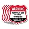 Signmission Dumpster Shield Sign Warning No Public U, 12 inch X 12 inch, Aluminum Metal Sign, 5PK SHI-A-5Pack-12-379 - alternate 1