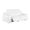 Homeroots 76in White and Silver Italian Leather Power Reclining Loveseat 633747 - alternate 4