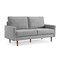 Homeroots 69" Gray Velvet Sofa With Dark Brown Legs 543715 - alternate 8