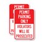 Signmission Permit Parking Only Violators Will Be Prosecuted, 18'' X 24'' 2 Signs, Heavy Gauge Aluminum, 2PK A-1824-2PACK-23316 - alternate 1