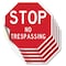 Signmission Stop No Trespassing, 6 inch X 6 inch, Vinyl Decal, 5PK OC-D-5PACK-6-264 - alternate 1