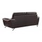 Homeroots 86" Brown Leather Sofa With Silver Legs 329487 - alternate 6