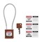 Brady Velocity 8in Compact Cable Lockout Padlocks Nylon 4in Shackle Clearance KD Brown CPPL-BRN-200CB-KD - alternate 2