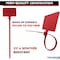Kable Kontrol Identification & Tamper Proof Zip Ties, 9 in L, Red, Nylon Co-Polymer, 80 lbs Strength, 100 PK CTWO-9-100-RD - alternate 3