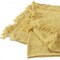 Homeroots 60" X 50" Yellow Woven Cotton Throw Blanket with Fringe 516545 - alternate 6