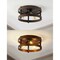 Jonathan Y Cooper 16 in. 3-Light Farmhouse Industrial Iron LED Flush Mount, Brown Wood Finished/Oil Rubbed Bronz JYL1305A - alternate 5