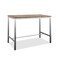 Homeroots 55" Wood Brown And Silver Solid Wood And Stainless Steel Dining Table 372053 - alternate 6