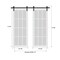 Sartodoors Sturdy Double Barn Door with Frosted Glass 3 Lites, Lucia 4070 White Silk, 13FT Rail Hangers Heavy LUCIA4070DB-S-WS-7296 - alternate 6
