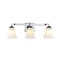 Jonathan Y Staunton 24" 3-Light Farmhouse Cottage Metal LED Vanity Light with Frosted Glass Shades, Chrome JYL7524B - alternate 1