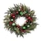 Homeroots 29" Green Red And Brown Artificial Pine Pinecone And Ornaments Christmas Wreath 634638 - alternate 1