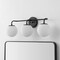 Jonathan Y Louis Parisian Globe 25" 3-Light Metal/Frosted Glass Modern Contemporary LED Vanity Light, Black JYL3536B - alternate 6
