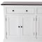 Homeroots Modern Farm Brown And White Two Door Buffet Server 388250 - alternate 3