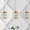 Jonathan Y Marelle 6.5" 1-Light Farmhouse Industrial Iron Filigree Caged Jar LED Pendant, Gold Painting, 3PK JYL7909A-SET3 - alternate 5