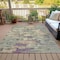 Homeroots 3' X 5' Sage Gray And Plum Abstract Washable Indoor Outdoor Area Rug 630903 - alternate 2
