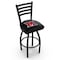 Holland Bar Stool Co 36" Blk Wrinkle Miami (OH) Swivel Bar Stool, Ladder Back L01436Mia-OH - alternate 1