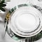 Smarty Had A Party White w/Silver Vintage Rim Round Plastic Dinnerware Set (120 Dinner Plates+120 Salad Plates), 240PK 860WHSVP-CASE - alternate 8