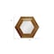 Homeroots 19" Natural Hexagon Solid Wood Framed Accent Mirror 485119 - alternate 2