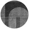 Homeroots 8' Charcoal Gray And Silver Round Geometric Washable Indoor Outdoor Area Rug 582706 - alternate 3