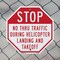 Signmission Stop No Thru Traffic During Helicop, 6 Inch X 6 Inch, Plastic Sign OC-P-6-210 - alternate 4