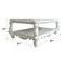 Homeroots 57" White Wood Ornate Coffee Table With Shelf 572270 - alternate 4
