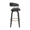Homeroots 31" Black Faux Leather Swivel Bar Height Bar Chair 534472 - alternate 6