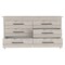 Homeroots 59" Light Gray Six Drawer Double Dresser 544020 - alternate 1