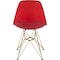 Leisuremod Bristol 5-Piece Modern Dining Set: Round MDF Table & 4 Eiffel Plastic Chairs with Chrome Legs, 5PK BTBL-35BL-CR19TRG4 - alternate 4