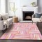 Homeroots 8' X 10' Blush Ivory And Orange Geometric Washable Indoor Outdoor Area Rug 598247 - alternate 7