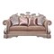 Homeroots 80in Champagne Velour Loveseat and Toss Pillows 348649 - alternate 1