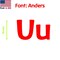 Aacc Self-Adhesive Vinyl Letter: u, Scale: 45 cm. Color: Red Font: Anders by AACC-Anders-lu-Red-M45x1 - alternate 1