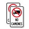 Signmission Spanish Traffic Sign No Camiones No Trucks With Grap, 18'' X 24'', Heavy Gauge Aluminum, 2PK A-1824-2PACK-22881 - alternate 1