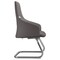 Leisuremod Celeste Office Chair in Upholstered Leather and Iron Frame, Grey CGO20GRL - alternate 2