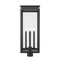 Z-Lite Nova 4 Light Outdoor Post Mount Fixture, Black/Clear, 10.5 In W x 27.5 In H 5018PHBR-BK - alternate 4