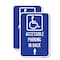 Signmission With NY - Approved Isa Symbol Accessible Parking on Up , 12'' X 18'', Heavy Gauge Aluminum, 2PK A-1218-2PACK-22697 - alternate 1
