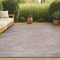 Jonathan Y Finn Modern Farmhouse Pinstripe Dark Gray/Blue 5 ft. x 8 ft. Indoor/Outdoor Area Rug TSN102A-5 - alternate 1