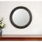Homeroots 24" Dark Brown Distressed Wood Round Framed Accent Mirror 484986 - alternate 5