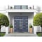 Vdomdoors Metal Double Doors Deux 1105 Gray Graphite Mirrored Glass Entry Modern Painted (W72xH96) Right hand DEUX1105DEXD-GRE-W72xH96-RH-O - alternate 3