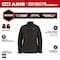 Milwaukee Tool M12 Women's Heated Jacket, Black, Heats 3 to 12 hours, 2 Outside Pockets, L F102B-21L - alternate 8