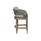 Armen Living Orbit Outdoor Patio 26in Counter Stool in Weathered Eucalyptus Wood with Gray Rope LCORBAEUCTP26 - alternate 3