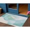 Homeroots 3' X 5' Pale Aqua And Beige Abstract Washable Indoor Outdoor Area Rug 630453 - alternate 1