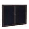 Ghent 2 Door Enclosed Recycled Rubber Bulletin Board, Bronze Aluminum Frame, 3'H x 5'W, Confetti PB23660TR-CF - alternate 1
