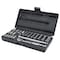 Performance Tool 22 pc. SAE 1/4 in. Dr. Socket Set, Ratchet, Extension, Storage Case W36901 - alternate 1
