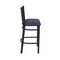 Holland Bar Stool Co 30" Stationary Bar Stool, Black Wrinkle, Graph Anchor Seat 40030BW014 - alternate 3