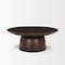 Homeroots 14in Brown Solid Wood Hand Finished Round Vanity Tray 731280 - alternate 3