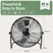 Edendirect 20 in. Industrial High-Velocity Floor Fan, 3-Speed, with 120 Deg Adjustable Tilt, Carry Handle ZRZHUMI-AC-DSV21PD-20BK - alternate 4