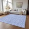 Homeroots 9' X 12' Denim Blue And Ivory Floral Washable Indoor Outdoor Area Rug 581862 - alternate 4